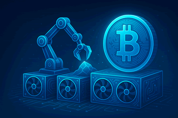 Ferme de minage Bitcoin moderne